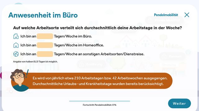 Nachdem ein Bereich abgeschlossen ist, kommt die:der Anwender:in zum nächsten. © M.O.O.CON