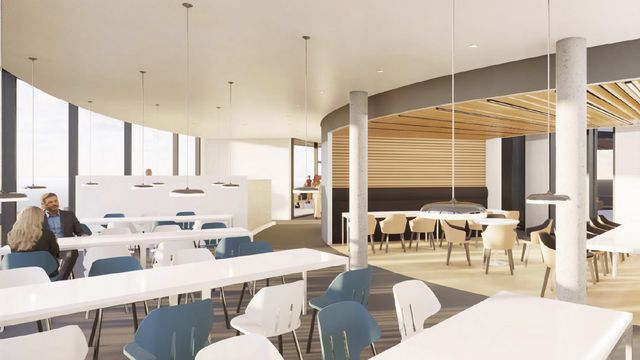 Ein MitarbeiterInnenrestaurant mit Aussicht. © ATP architekten ingenieure