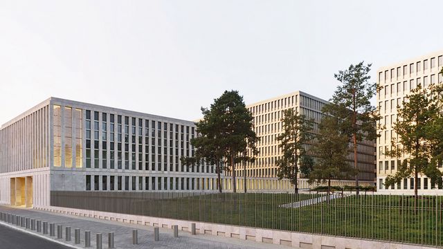 Die Zentrale des Bundesnachrichtendienstes in Berlin - Keine architektonischen Experimente oder Wagnisse hinter Mauer und Zaun. Jan Kleinheues, Wikimedia Commons, CC-BY-SA-4.0